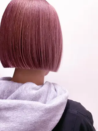 ショート THE./ブリーチ 透感カラー/髪質改善のヘアスタイル