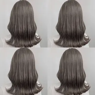ミディアム 透明感♡グレージュ ♡ミルクティー♡のヘアスタイル