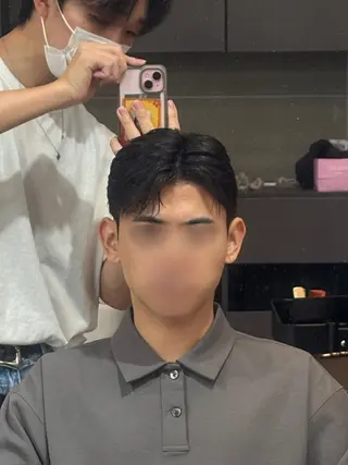 ショート パーマ メンズ 韓国メンズヘア/ ダウンパーマ/歩夢のヘアスタイル