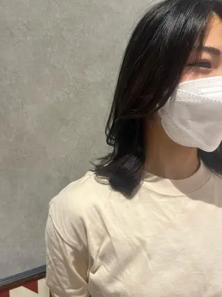 ミディアム パーマ 韓国hair ·͜· watanabeのヘアスタイル