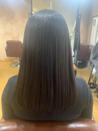 セミロング カラー パーマ 髪質改善&韓国風 RINAのヘアスタイル