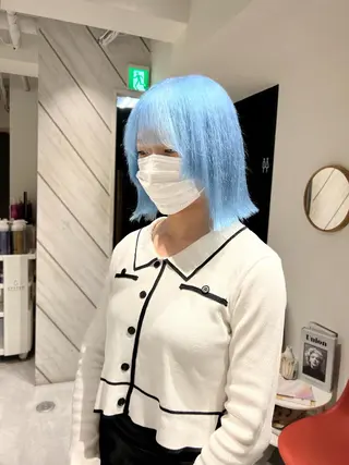 ミディアム デザイン🥇複雑履歴 ハイトーン特化のヘアスタイル