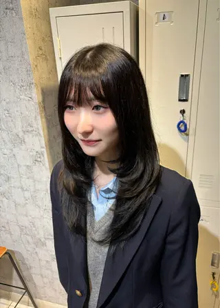 ロング 髪質改善韓国レイヤー /カラー/miyuのヘアスタイル