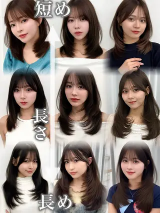 セミロング カラー ヘアアレンジ 最小顔周り&レイヤー 特化/池袋/kokiのヘアスタイル