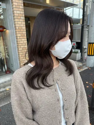 ミディアム カラー 井手 素子のヘアスタイル