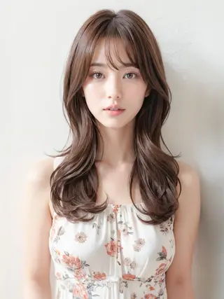 セミロング 神戸でブリーチなら puty/レイヤーのヘアスタイル