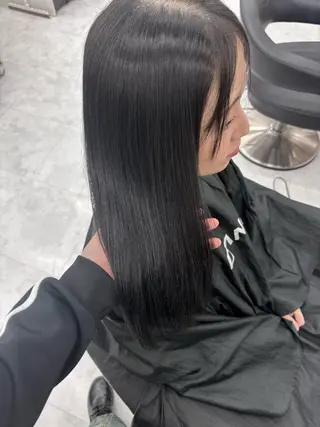 ロング 韓国風暗髪ヘア🤍 🫧MIREIのヘアスタイル