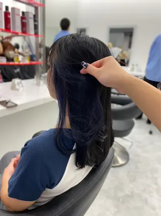 セミロング カラー ヘアアレンジ ダブルカラー特化💖 韓国ヘア💖りくのヘアスタイル