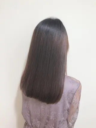 ロング パーマ 梅木 潤【韓国ヘア/ 艶髪/透明感カラー】のヘアスタイル