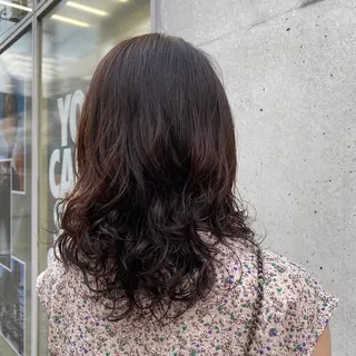 セミロング カラー パーマ かりん 🤍のヘアスタイル
