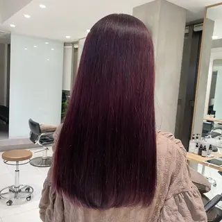 ロング カラー ハイレイヤー/ウルフ 吉田ジョウのヘアスタイル