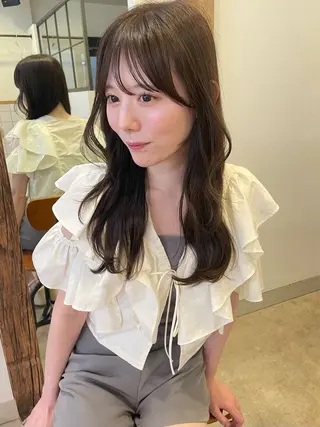 セミロング zina西新店所属・hanae 福岡/ 西新美容室のヘアスタイル