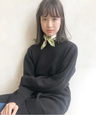 ミディアム カラー nakahara madokaのヘアスタイル