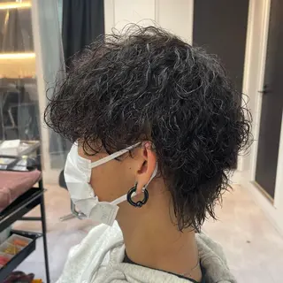 ショート 髪質改善× ハイライト溝江のヘアスタイル