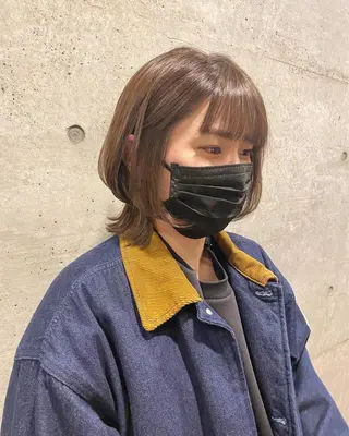 ミディアム カラー 後藤紗英/髪質改善 /オリーブベージュのヘアスタイル