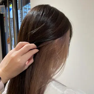 セミロング カラー 透明感カラー/ 韓国風🌿RIKOのヘアスタイル