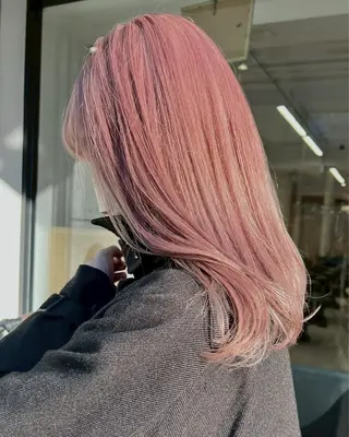 ミディアム カラー ボブ/透明感カラー /さちかのヘアスタイル