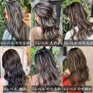 ロング salowin 原宿 aroa所属・韓国／ハッシュカット ／透明感カラー／金野のヘアスタイル