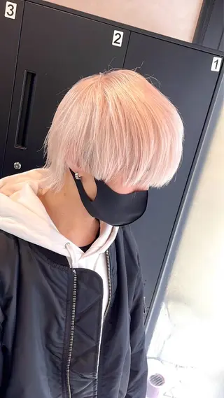 カラー 鴇田 幸咲 /ハイトーンカラーのヘアスタイル