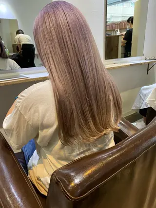 ロング カラー 森貴裕/ベージュ/ パーマ/オリーブのヘアスタイル