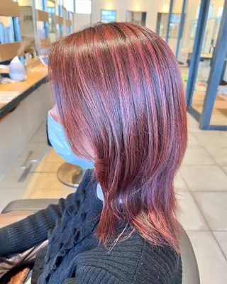 ミディアム カラー 大谷 真祈/似合わせ /ハイライト玄人のヘアスタイル