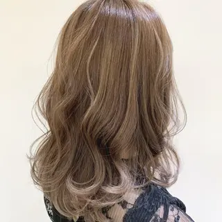 ミディアム カラー ヘアアレンジ 店長/ 加藤 流菜のヘアスタイル