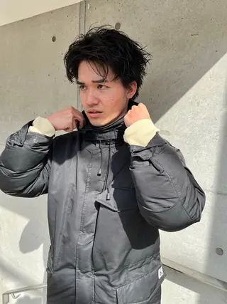 ショート パーマ メンズ くせ毛カットとパーマ /美容室難民の方是非のヘアスタイル