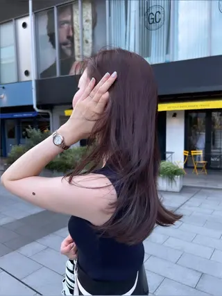 ロング カラー 韓国ヘア♡ 顔まわりカットayaのヘアスタイル