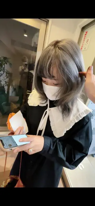 ミディアム カラー Cinq所属・ハイライト🌟/ ボブ/豊田のヘアスタイル