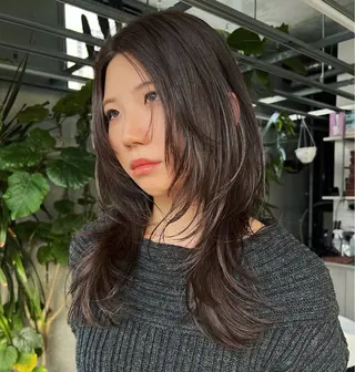 ロング カラー ハッシュカット カシマハヤトのヘアスタイル