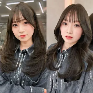 ロング カラー ブリなしWカラー✨️ 髪質改善【タケル】のヘアスタイル