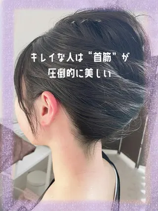 セミロング ヘアアレンジ メンズ 河上★うなじや首回り Wax脱毛が得意ですのエステ・リラクイメージ