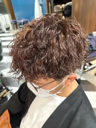 ショート カラー パーマ メンズ 守屋 寿哉のヘアスタイル