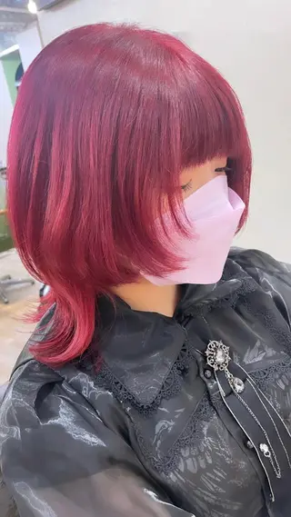 ミディアム ウルフカット/ボブ りなのヘアスタイル