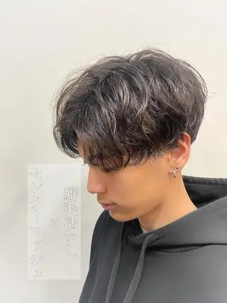 ショート カラー パーマ ヘアアレンジ メンズ アイブロウ メンズ特化🟡個室 口コミ高評価🟡三澤のヘアスタイル