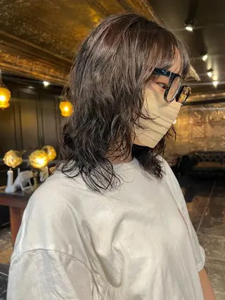 ミディアム カラー haco＋所属・圧倒的デザイン力 店長🎨RENAのヘアスタイル