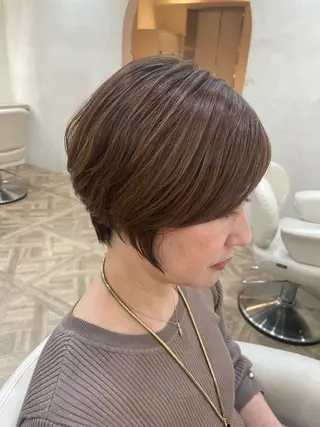 ショート ミルクティ/ピンク/ レイヤー/yuriaのヘアスタイル