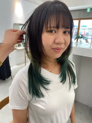ミディアム カラー givet所属・心斎橋/デザインカラ ー/海外風/ナツミのヘアスタイル