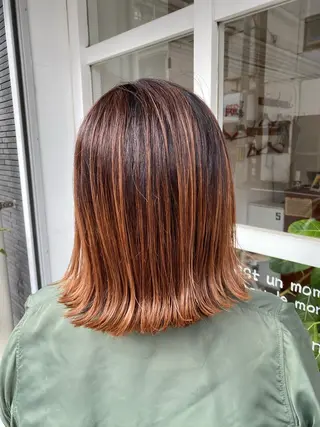 ミディアム わかばやし ゆうこのヘアスタイル