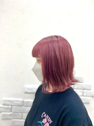ミディアム カラー 太白区白髪ぼかし/ ボブカット/千葉達人のヘアスタイル