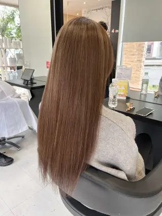 ロング カラー 諸岡 玲のヘアスタイル