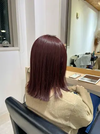 ミディアム カラー 【ニュアンスカラー・ 髪質改善】スズキカナのヘアスタイル