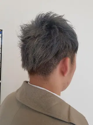 ショート メンズ 髪質改善/ハイライト 小林秀樹のヘアスタイル