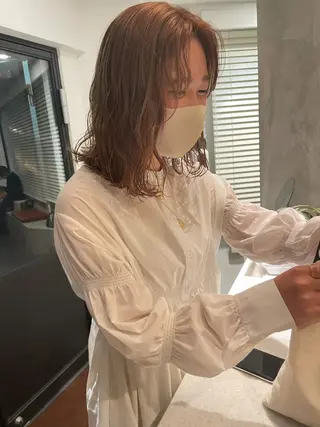 ミディアム カラー classic 新横浜所属・大人girly🛋️ 🤍yukakoのヘアスタイル