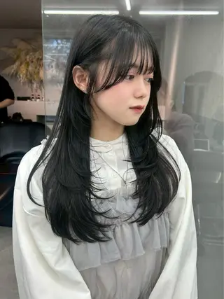 ロング カラー 🎀大川 錬🎀 ブリーチなしWカラーのヘアスタイル