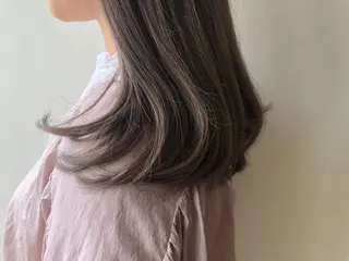 セミロング カラー ヘアアレンジ 🌻韓国風ヘア🌻 ✨🌷ナナコ🌷のヘアスタイル