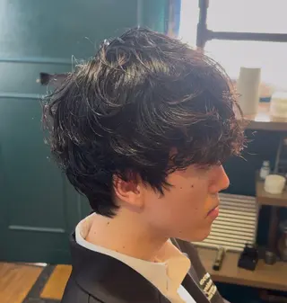 ショート パーマ ヘアアレンジ メンズ HAIR STUDIO  buzz所属・金子 富士のヘアスタイル