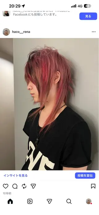 セミロング メンズ haco＋所属・圧倒的デザイン力 店長🎨RENAのヘアスタイル