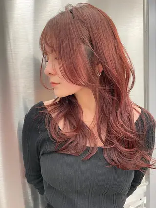 カラー 艶カラー/髪質改善 顔まわり/内藤　輝のヘアスタイル