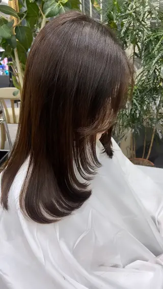 ミディアム ハイトーン/ダブル カラー/akihoのヘアスタイル